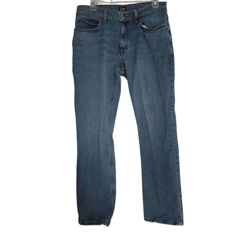 Lee Men's Size 32x29 Blue Relaxed Fit Jeans